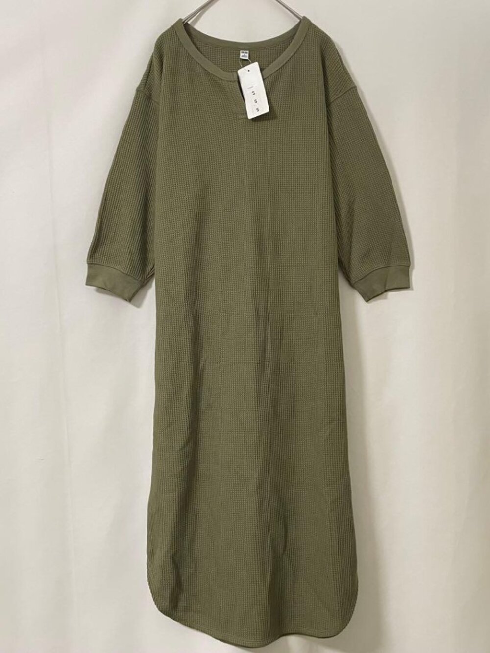 Kutire Waffle Keyneck Dress Green